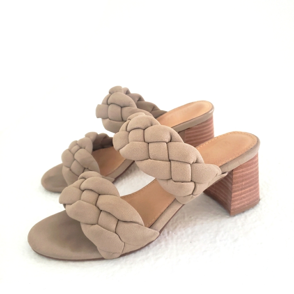 Slip on braided sandals